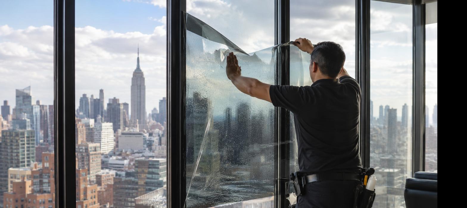 hiring a window tinting company in NYC for an apartment install